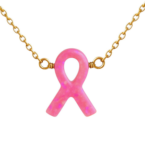 Cancer Awareness | Gold Filled Opal Necklace