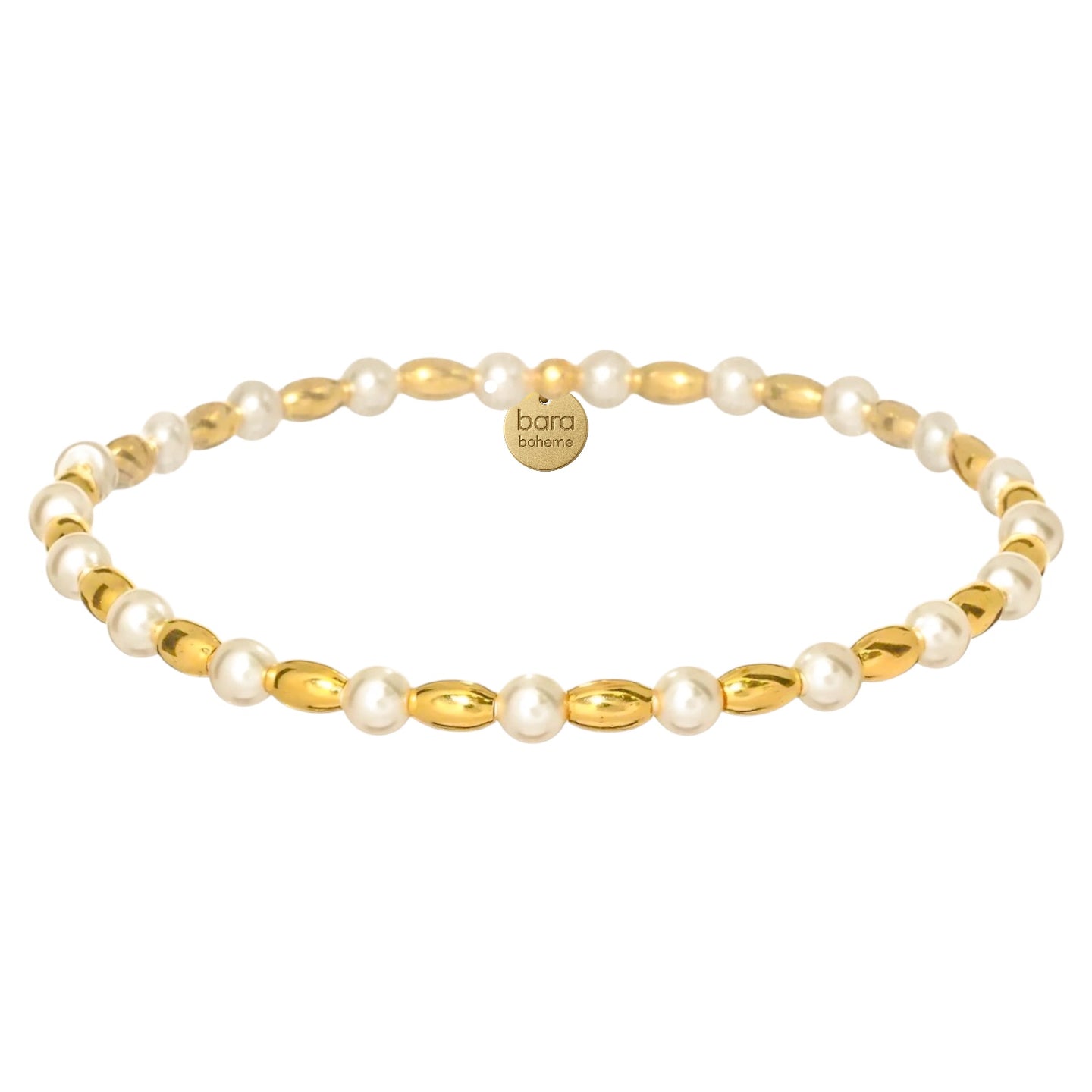 Carrie Gold Filled Beaded Bracelet with Pearls