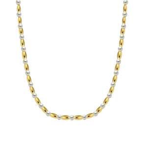 Carrie Gold Filled Beaded Necklace with Pearls