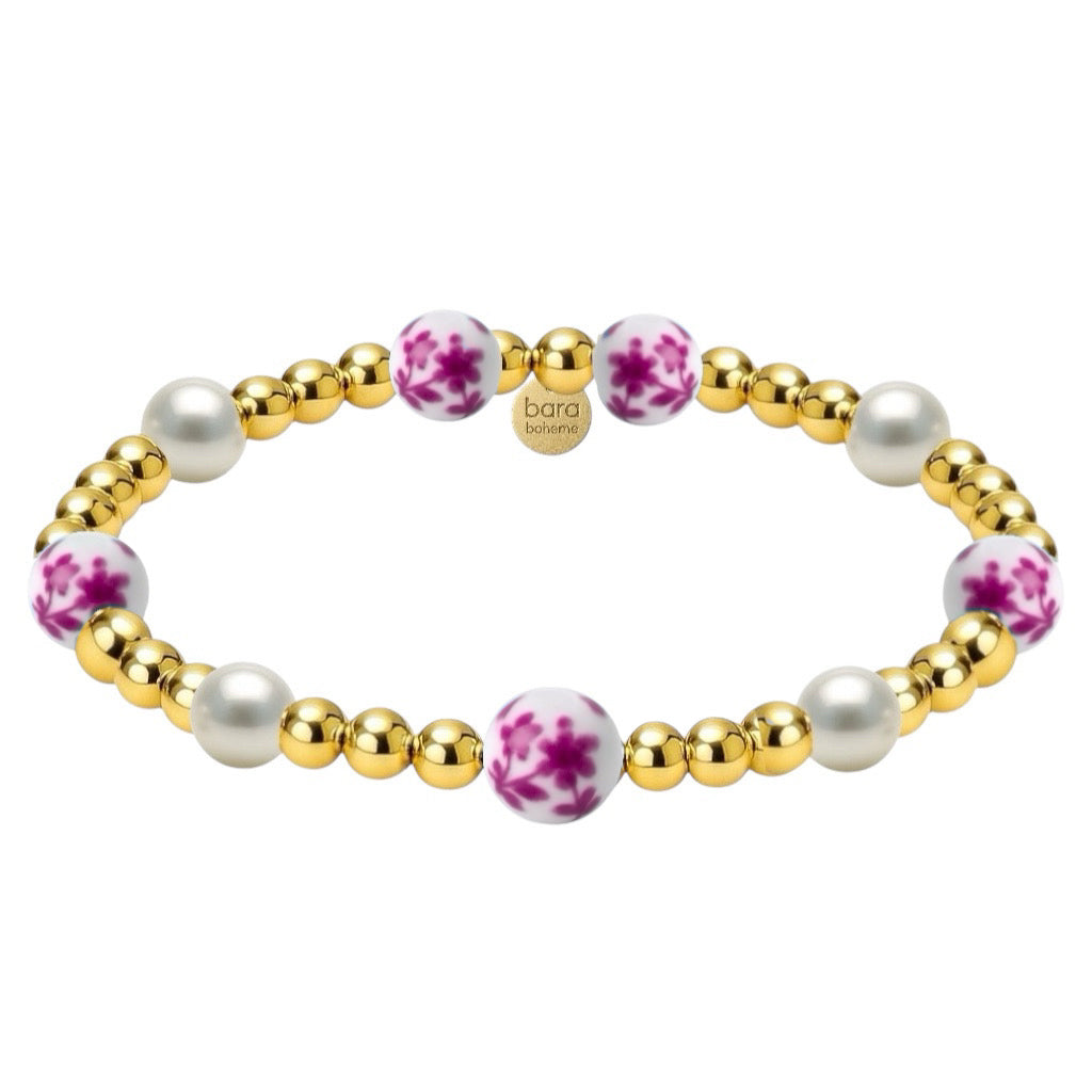 Cherry_Blossom_Gold_Filled_Beaded_Bracelet_with_Porcelain