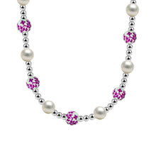 Cherry Blossom Gold Filled Beaded Necklace with Porcelain