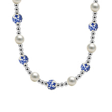 Cherry Blossom Gold Filled Beaded Necklace with Porcelain