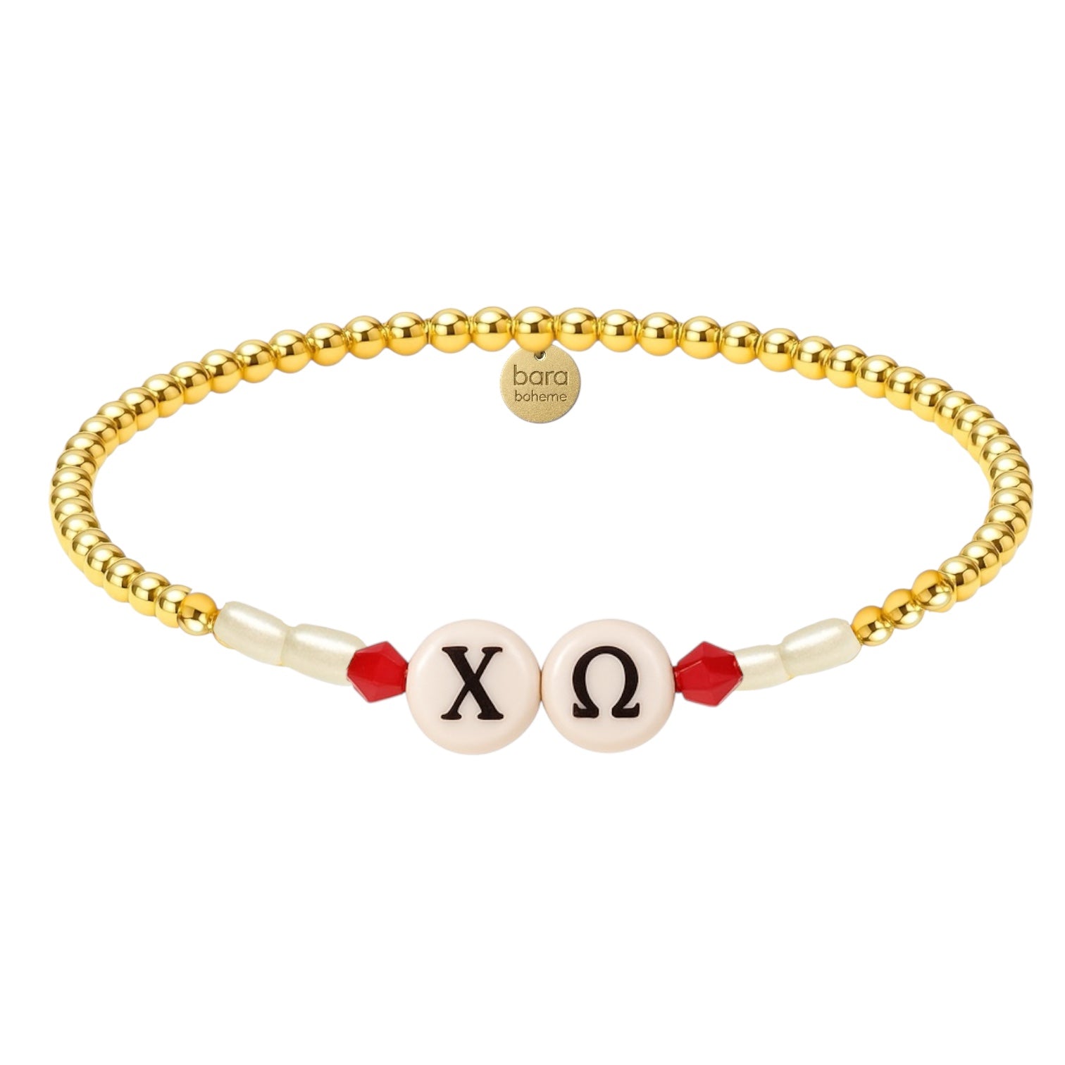 Chi Omega Beaded Sorority Bracelet
