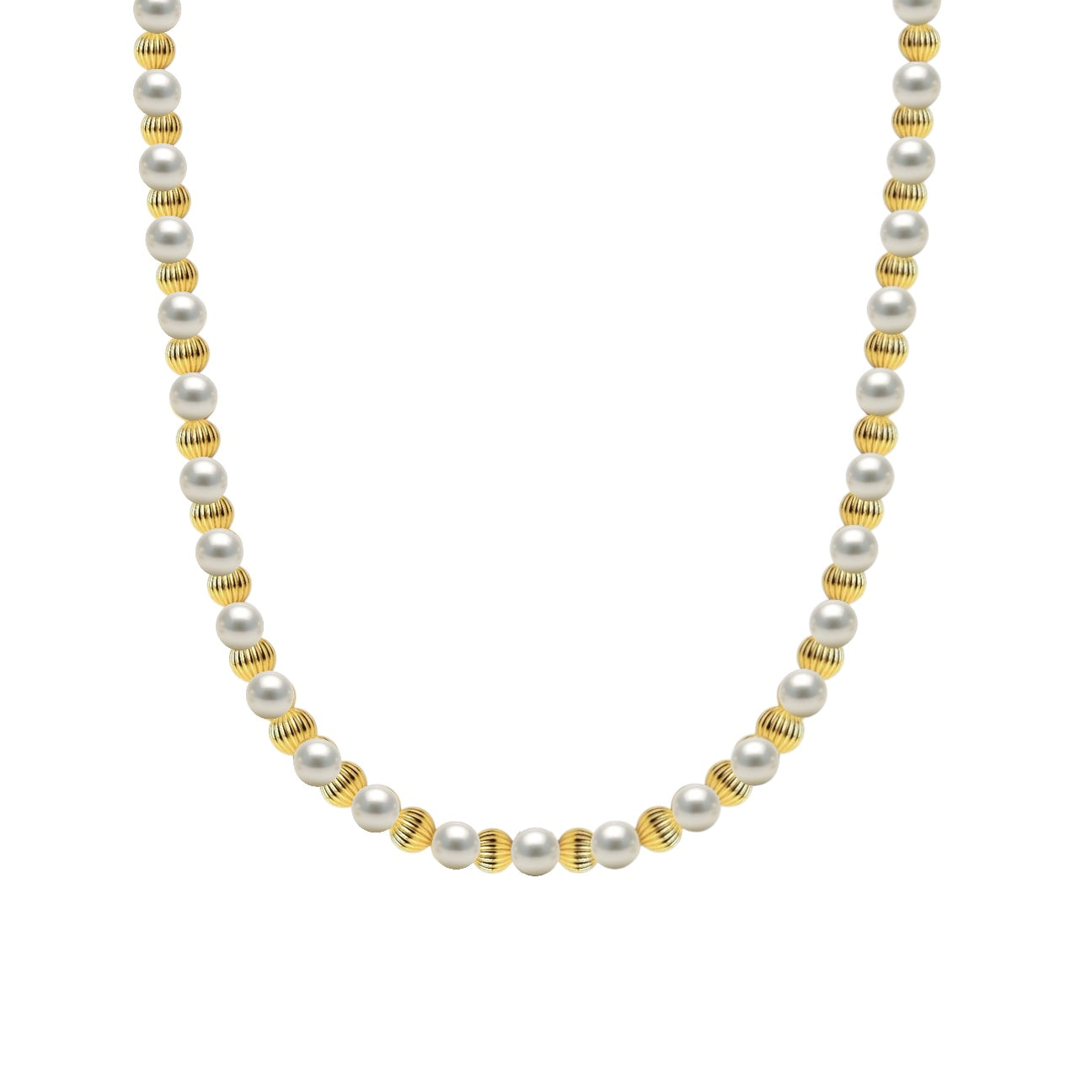 Chloe | Gold Filled Beaded Necklace with Pearls – Bara Boheme