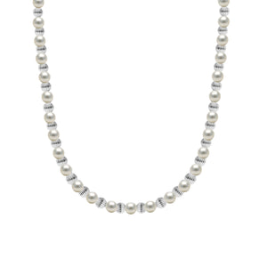 Chloe Gold Filled Beaded Necklace with Pearls