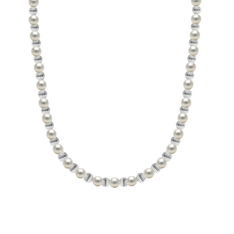Chloe Gold Filled Beaded Necklace with Pearls