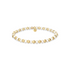 Gold and pearl beaded bracelet on a white background