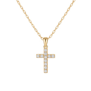 Christina | Large Cross Pave CZ Necklace