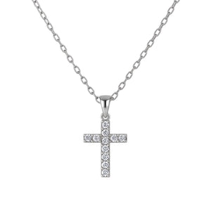 Christina | Large Cross Pave CZ Necklace