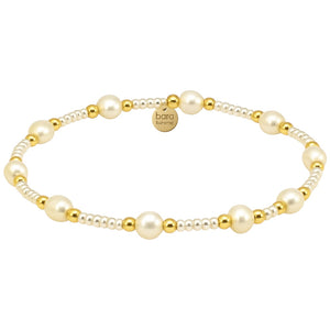 Claire Gold Filled Beaded Bracelet with Pearls