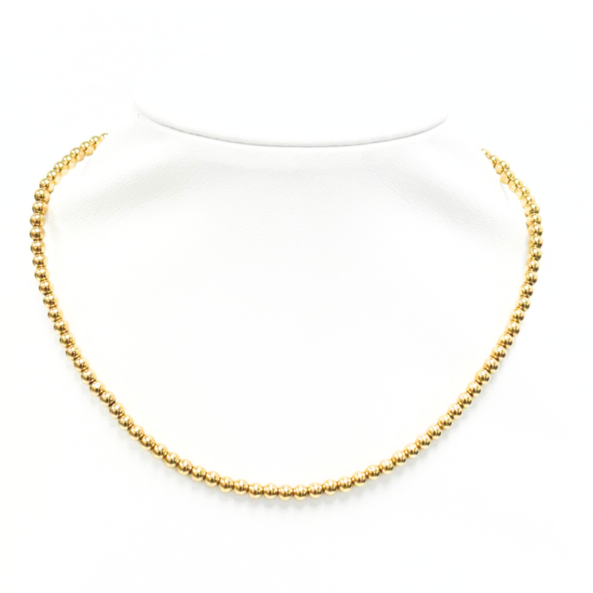 4MM Gold-Field Ball Bead Choker