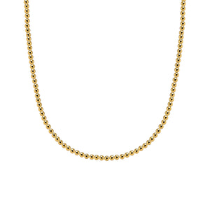 Classic 2MM Gold Filled Beaded Necklace