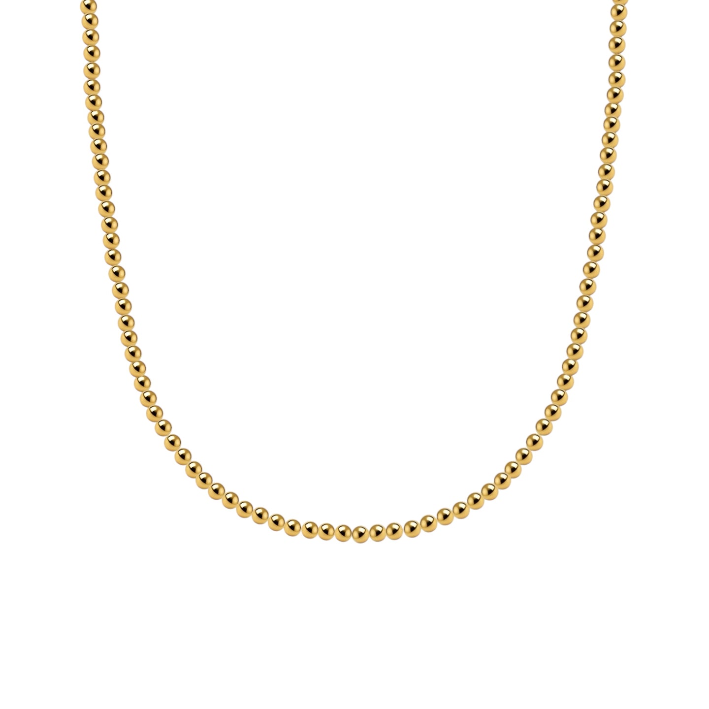 Classic 2MM Gold Filled Beaded Necklace