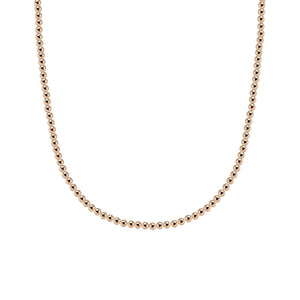Classic 2MM Gold Filled Beaded Necklace