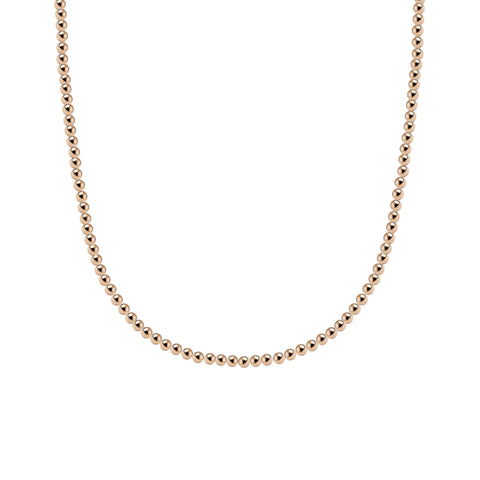 Classic 2MM Gold Filled Beaded Necklace