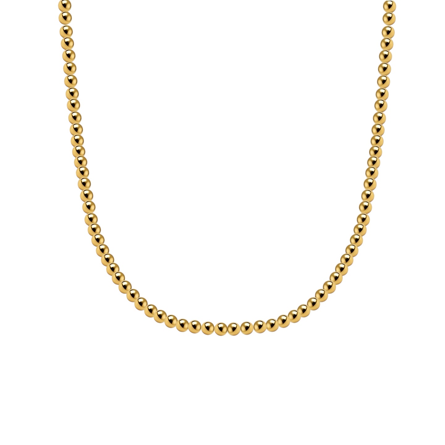 Classic 3MM Gold Filled Beaded Necklace