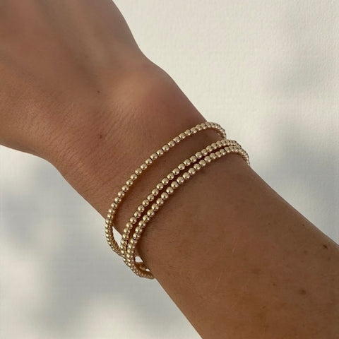 Classic 3MM | Gold Filled Beaded Bracelet