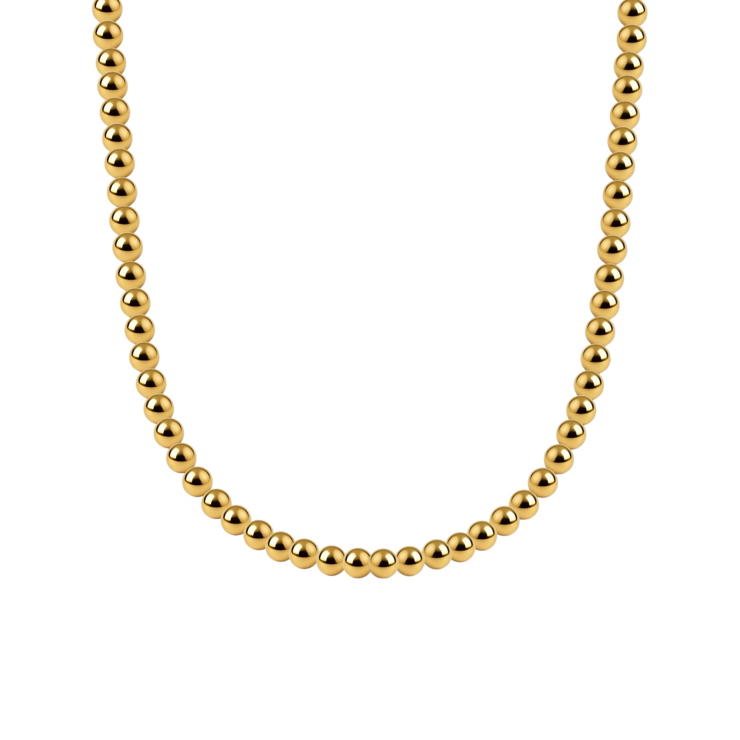 Classic 4MM Gold Filled Beaded Necklace