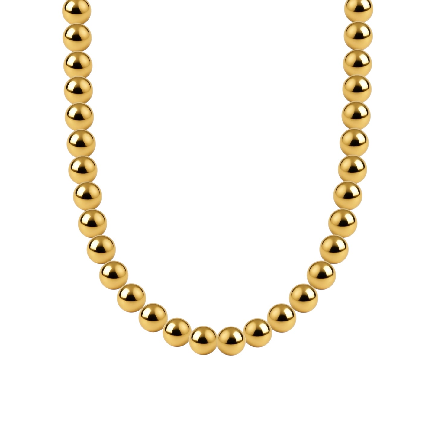 Classic 6MM Gold Filled Beaded Necklace