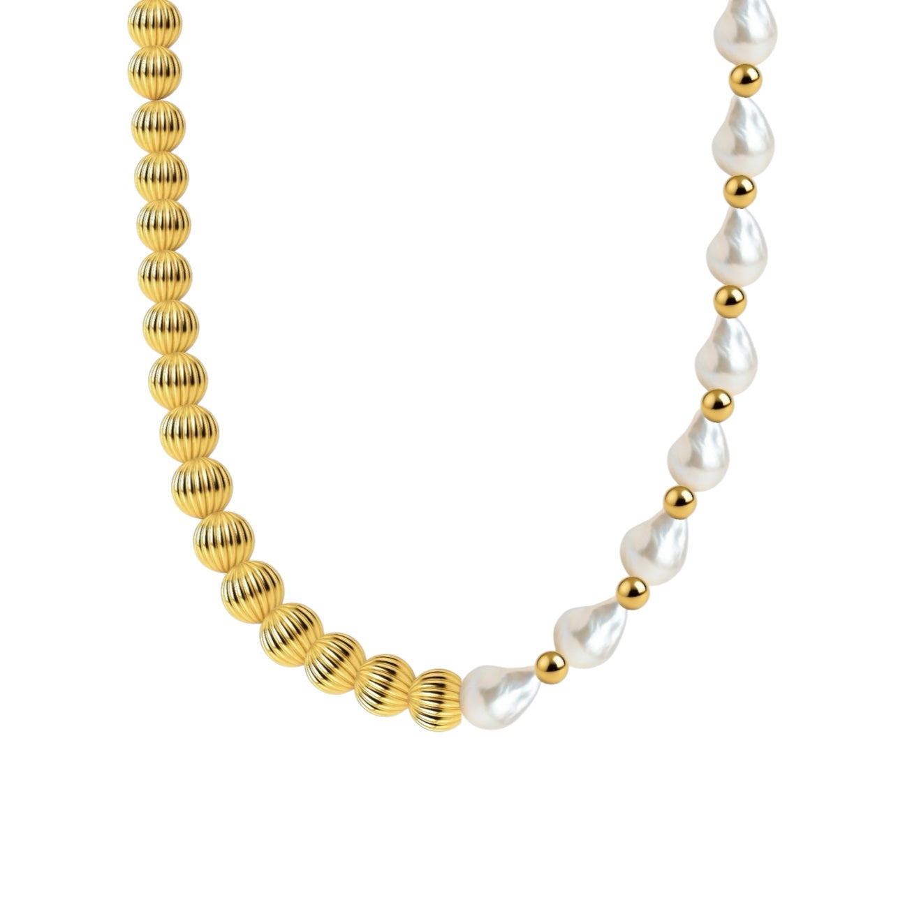 Classic Juliet Gold Filled Beaded Necklace with Pearls