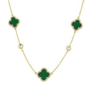 CLOVER BY THE YARD CZ Necklace