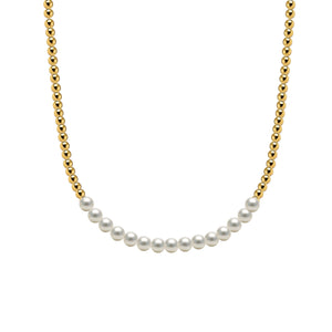 Colette Gold Filled Beaded Necklace with Pearls
