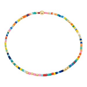 Colorful 16 | Gold Filled Beaded Bracelet