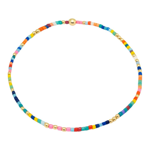 Colorful 16 | Gold Filled Beaded Bracelet