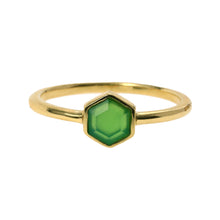 Chrysoprase | SPS Hexagon Ring