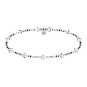 Crystal BTY 2MM Gold Filled Beaded Bracelet