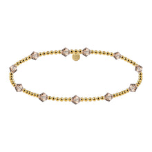 Crystal BTY 2MM Gold Filled Beaded Bracelet