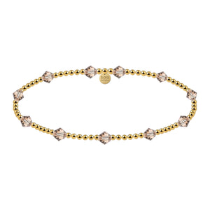 Crystal BTY 2MM Gold Filled Beaded Bracelet