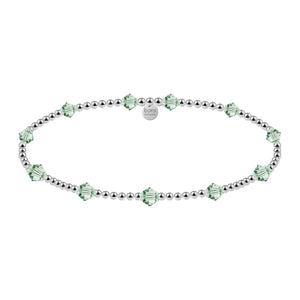 Crystal BTY 2MM Gold Filled Beaded Bracelet