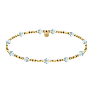 Crystal BTY 2MM Gold Filled Beaded Bracelet