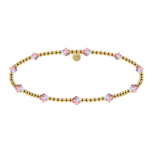 Crystal BTY 2MM Gold Filled Beaded Bracelet