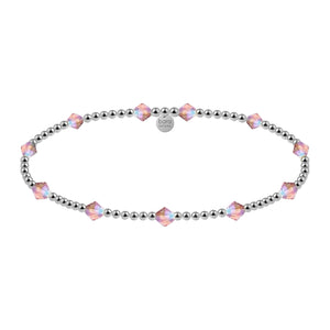 Crystal BTY 2MM Gold Filled Beaded Bracelet