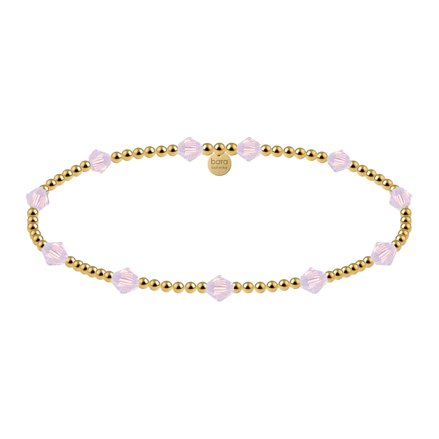 Crystal BTY 2MM Gold Filled Beaded Bracelet