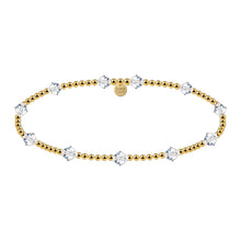 Crystal BTY 2MM Gold Filled Beaded Bracelet