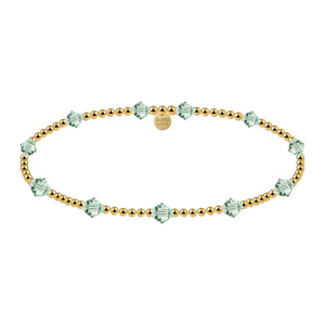 Crystal BTY 2MM Gold Filled Beaded Bracelet