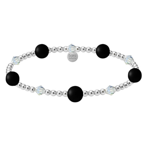 Crystal BTY Black Onyx Gold Filled Beaded Bracelet