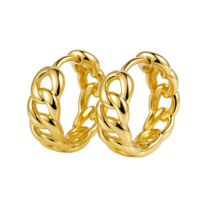 Cuban Link | Hoop Hugger Earrings