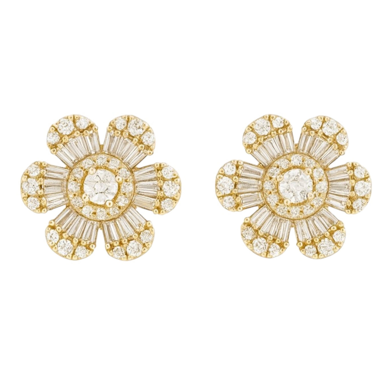 Pave Flower Studs