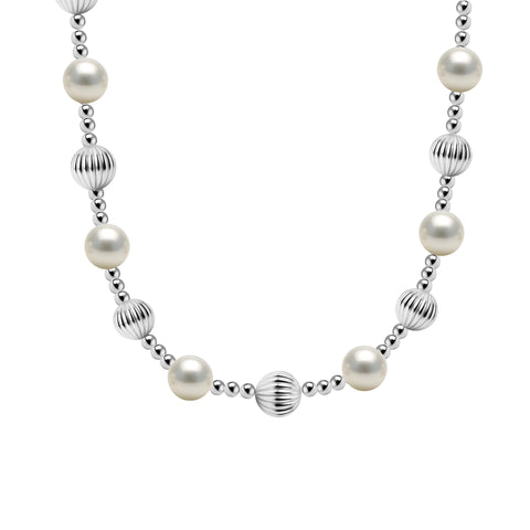 Diana Gold Filled Beaded Necklace with Pearls