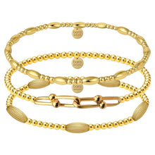 Dubai Gold Filled Beaded Bracelet Stack