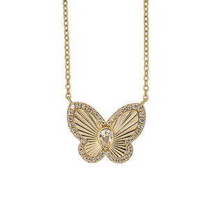 ELOISE | Cubic Zirconia Butterfly Charm Necklace