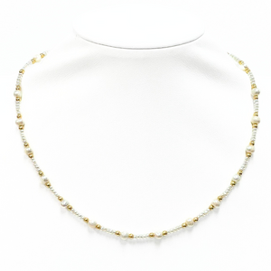 "CLAIRE" Gold Filled and FWP ball beaded Choker