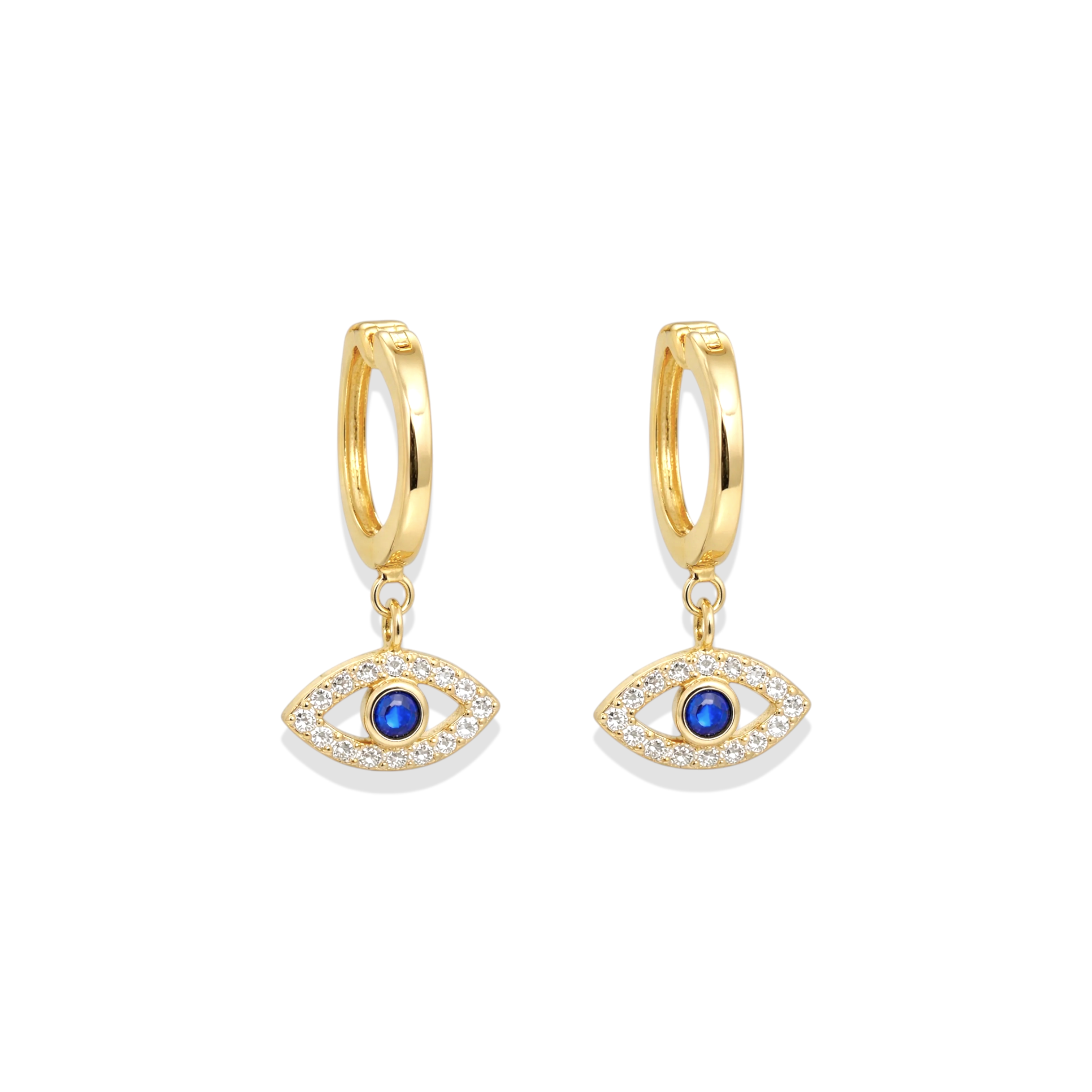 Evil Eye | Pave Drop Earrings
