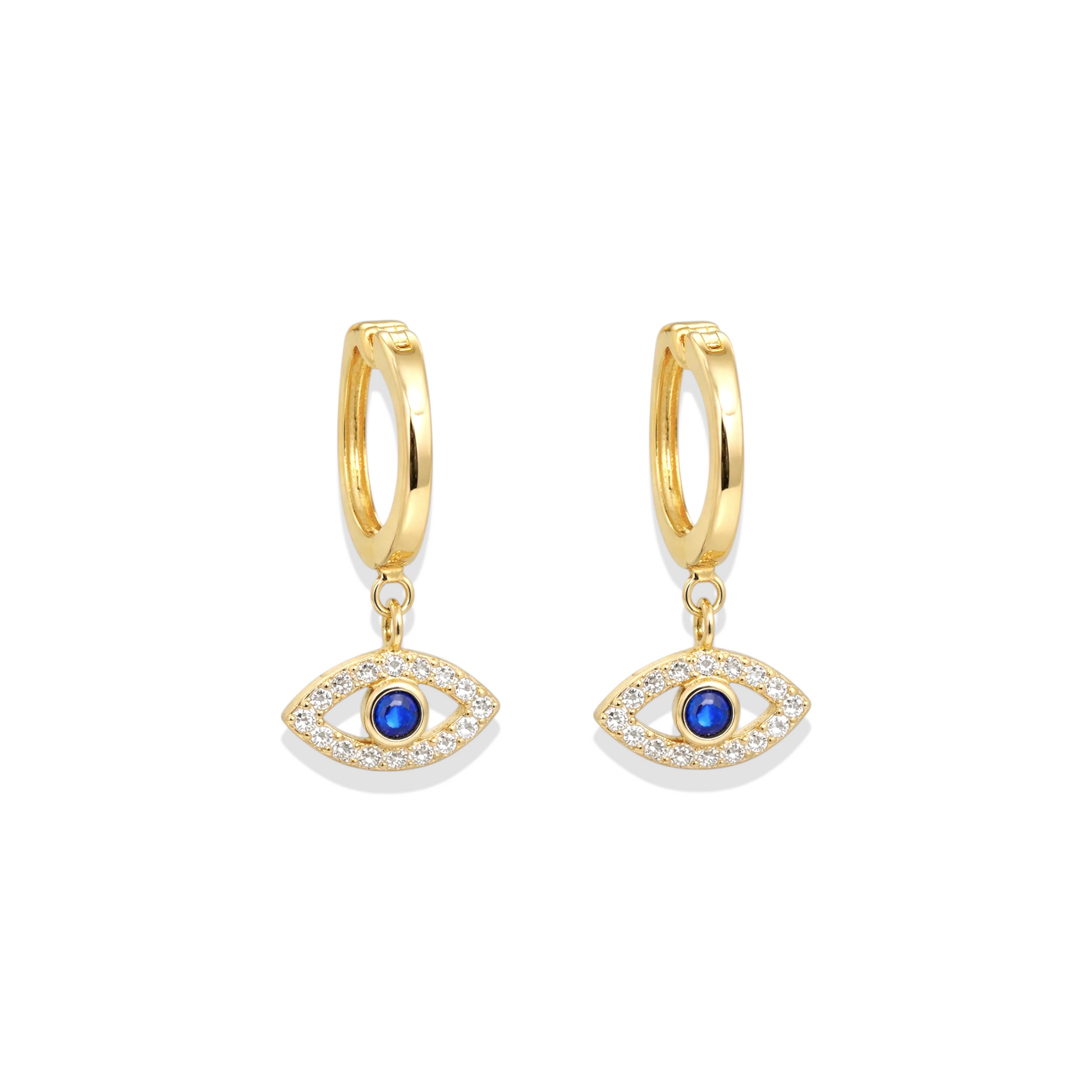 Evil Eye | Pave Drop Earrings