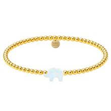Elephant Beaded Opal Bracelet