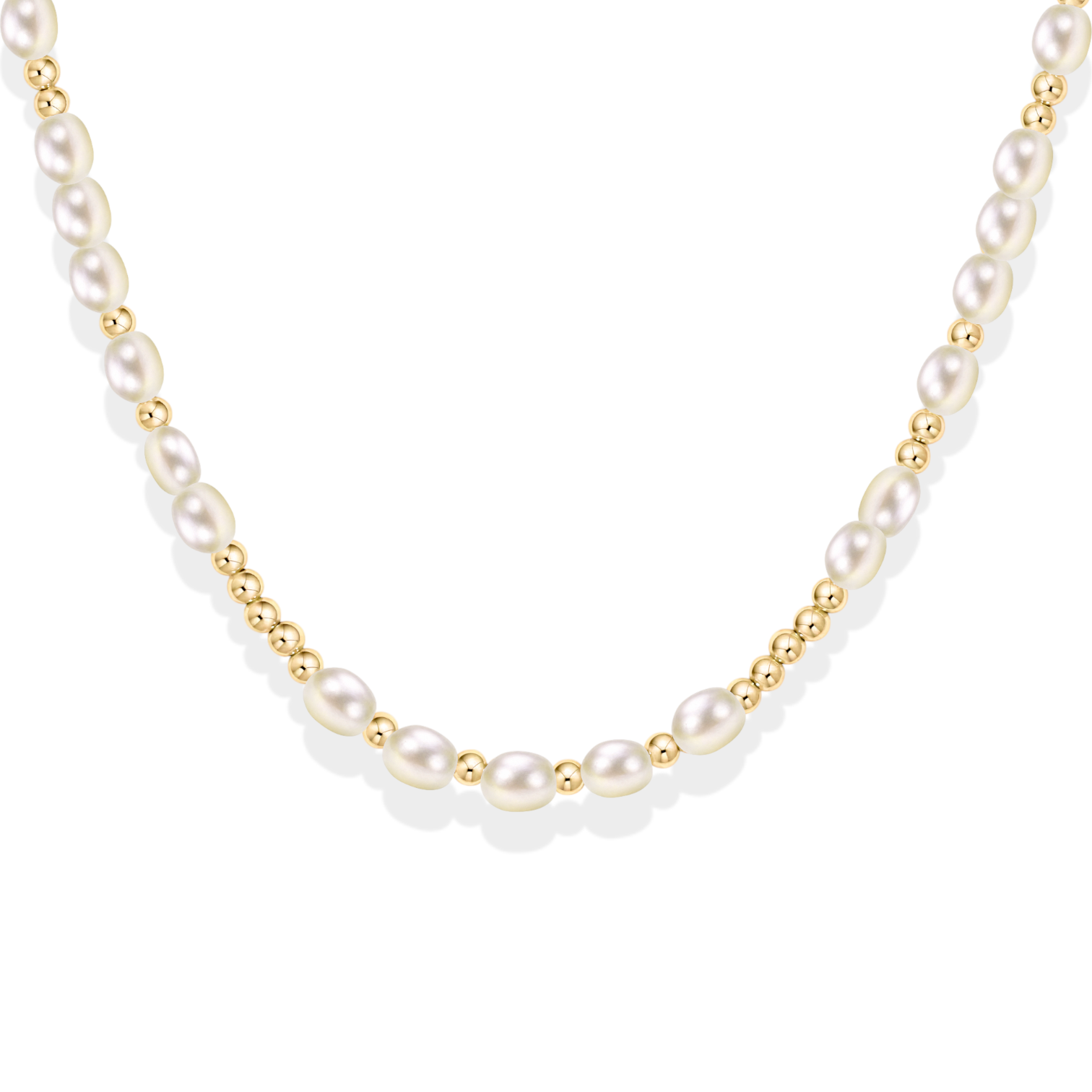 Elliat | Gold Filled Beaded Necklace with Pearls